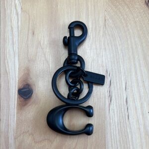 Coach Signature Bag Charm Matte Black